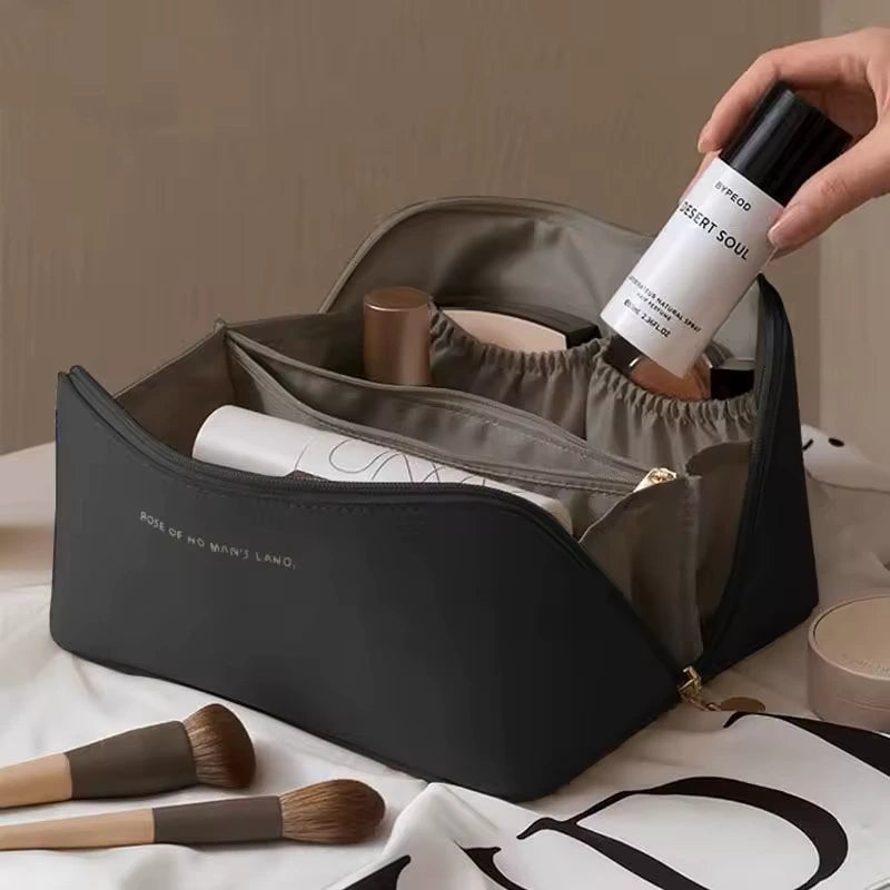 Travel Makeup Bag Organiser, Open Flat