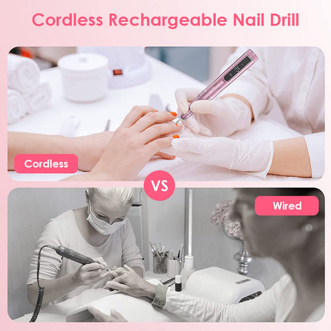 Cordless Electric Nail Drill Machine with LED Display