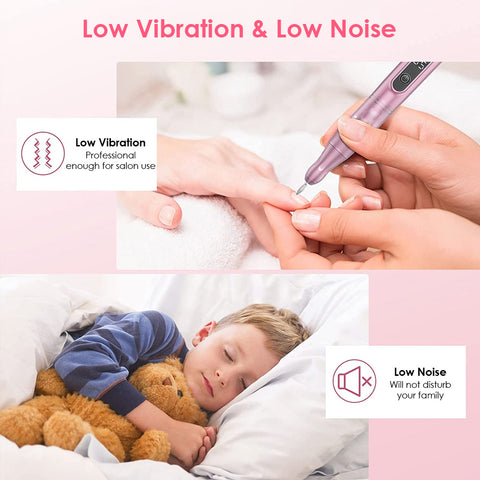 Cordless Electric Nail Drill Machine with LED Display