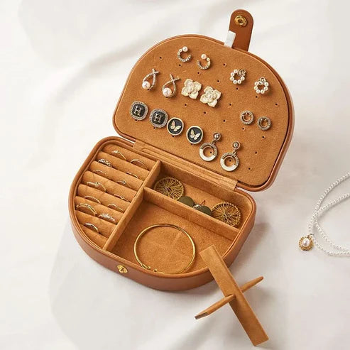 Small PU Leather jewellery box for travel